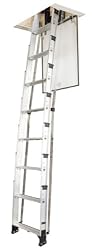 Werner AA8 250-Pound Duty Rating Televator Aluminum Universal Telescoping Attic Ladder, 8-Foot