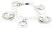 Invicta "Grazia" Rhodium-Plated And White Ceramic Charm Bracelet, 8.5" best-price