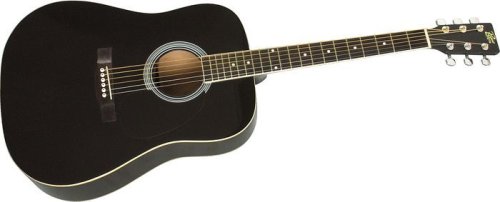 Rogue RA-100D Dreadnought Acoustic Guitar, Black