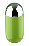 Typhooon Capsule Gloss Olive Green Glazed Ceramic Large Storage Canister with Stainless Steel Airtight Lid