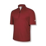 Adidas 2008 Men's ClimaProof Short Sleeve Half-Zip Golf Wind Shirt - Univeristy Red / Sterling - 991257