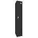 Sandusky Lee KDCL7212/1-09 Black Powder Coat Paint Steel SnapIt Full Length Locker, 72" Height x 12" Width x 18" Depth, 3 Shelves