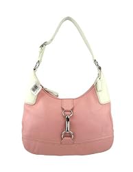 COACH Hamilton Large Hobo Handbag in Petal/White Leather F13088