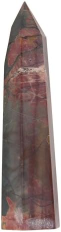 Wood Jasper Wand Red Grain Single Terminated 6-sided 4 Inch