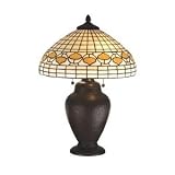 Meyda Tiffany 2 Light Table Lamp, Amber