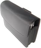 Gilsson GL43BC Premium Leather Case for 4.3-Inch GPS with Magnetic Top Cover and Belt Clip (Black)