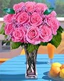 One Dozen Designer Pink Roses