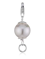 VINANI brand Germany 925 Sterling Silver Charm Base Carrier Pendant with Pearl for Charms and Necklace HBP