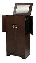 Linon Victoria Jewelry Armoire in Espresso