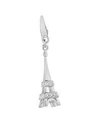 Sterling silver 0.10ct TDW Diamond Eiffel Tower (Charm)
