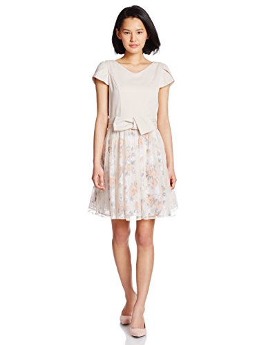 (レッセ・パッセ)LAISSE PASSE フラワープリントチュールドレス