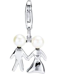 Freshwater Cultured Pearl Wedding Charm in Sterling Silver