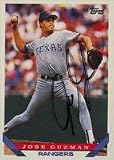 Jose Guzman, Texas Rangers, 1993 Topps Autographed Card