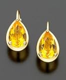 14K Gold Citrine Earrings