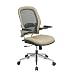 Professional Charcoal Breathable Mesh Back Chair with Crimson Red Leather Seat and Trim