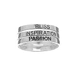 Sterling Silver Bliss Inspiration Passion Stackable Ring Size 7