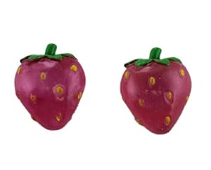Strawberry Charm Earring - Strawberry Studd Earrings (Pink) - Kids Fashion Je...