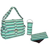 Canvas Buckle Bag - Canvas Chameleon Stripes - Blue