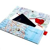 Produkt-Bild: PASSPORT CASE Flugbegleiter Weltkarte Dokumenten Reisepa&szlig;h&uuml;lle