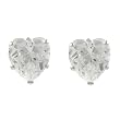 Tressa Sterling Silver Clear CZ Heart Stud Earring