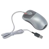 Compucessory Optical Mouse Wired USB with Scroll Wheel Black and Silver Ref OP35D