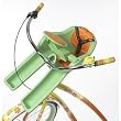 iBert Safe-T-Seat with New Padded Wheel Front Babyseat in Green iBert Safe-T-Seat with New Padded Wheel Front Babyseat in Green