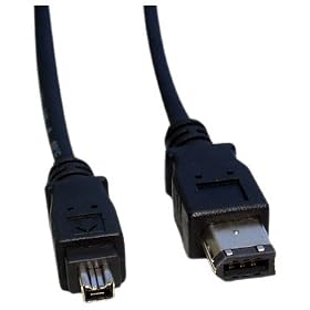 Max Value IEEE 1394a Cable, 6 Pin Male to 4 Pin Male, 2 Mtrs, Black
