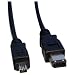 Max Value IEEE 1394a Cable, 6 Pin Male to 4 Pin Male, 2 Mtrs, Black