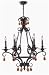 6 Lites Chandelier - Antique Bronze Wrought Iron