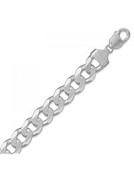 MMA Silver - 20 inch 350 Beveled Curb Chain Necklace