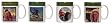 Artistically designed dinnerware Out West motif mugs 12 oz. Set/4