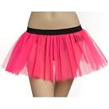 Fancy Dress Neon Tutu One Size Fits 6-14 - Hot Pink