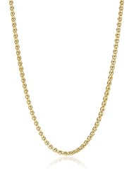 Italian 14k Yellow Gold 1mm Spiga Wheat Chain Necklace