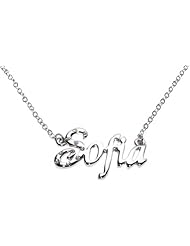 Name Necklaces Sofia - Personalized Necklace White Gold Plated 18K, Belcher Chain, 2mm Thick