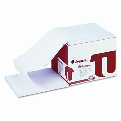 Computer Paper, 20lb, 9-1/2 x 11, Letter Trim Perforation, White, 2300 Sheets