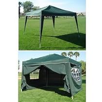 10 x 10 Pop-up GREEN Canopy w/4 Side Walls EZ to set up