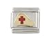 SilverBin Enamel Paint Red Cross Nurse Hat Stainless Steel Italian Charm Link