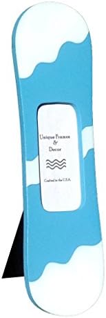 Snowboard Picture Frame -Light Blue w/white trim