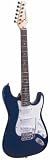 J. Reynolds JR6TBL Double Cutaway Electric Guitar, Transparent Blue
