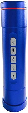 Mr Jacen Bicycle Headlights with Portable Mobile power Speakers & MP3 Player SD Card Slot, FM Radio & Built in Flashlight,Blue