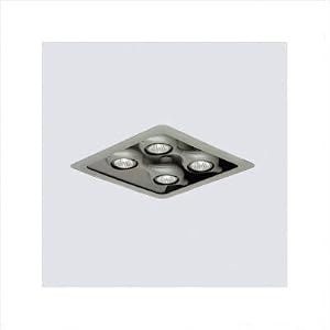 Space Four Light Square Recessed Light in Metallic Gray by Zaneen