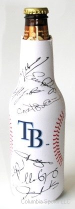 Tampa Bay Rays Signature Ball Bottle Cooler Zipper Coozie