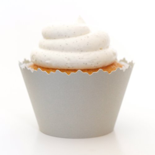 Light Gray Cupcake Wrapper - Set of 12 - Use Liners As Accessories, Embellishments & Decorations on Cupcakes