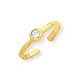 10k CZ Toe Ring