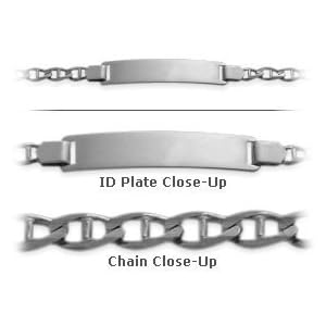 10 Karat White Gold High Polish 7 Inch