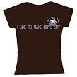 Meany Doodles I Like to Make Boys Cry Adult Tee Shirt Brown
