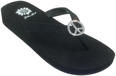 Cover image : Yellow Box Lake Women's Peace Flip Flop Thong Sandals