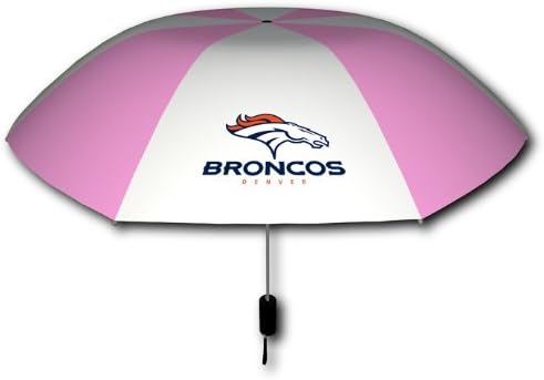 Rainmate Rainwear NFL Denver Broncos Pink & White 42-Inch Folding Umbrella