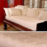 DreamSacks - CLRW825-CBGLD - Reversible Charmeuse Silk Coverlet - Gold & Cielo Blue - 46 X 68
