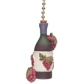 WINE BOTTLE Ceiling Fan Pull light chain kitchen themed home decor